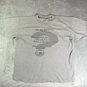 VTG 90'S The Big Questions Graphic T Shirt XL Milwaukee USA Made